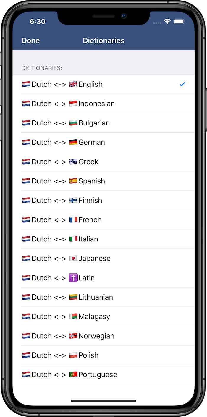 Free multilingual Dutch dictionary