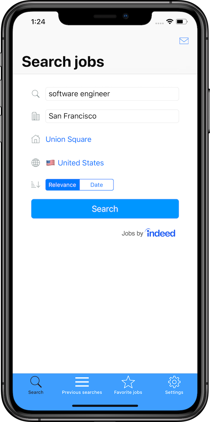 Jobs on map iOS app