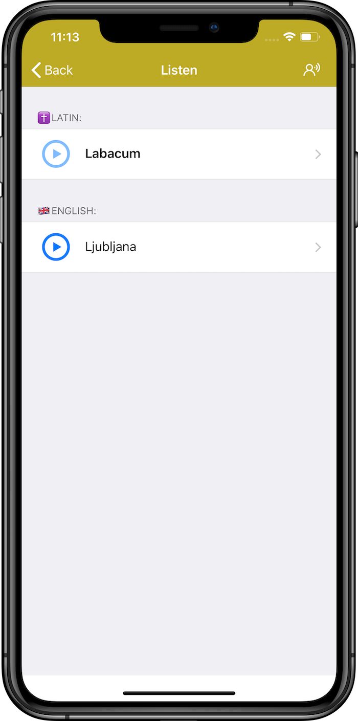 Latin dictionaries with speech