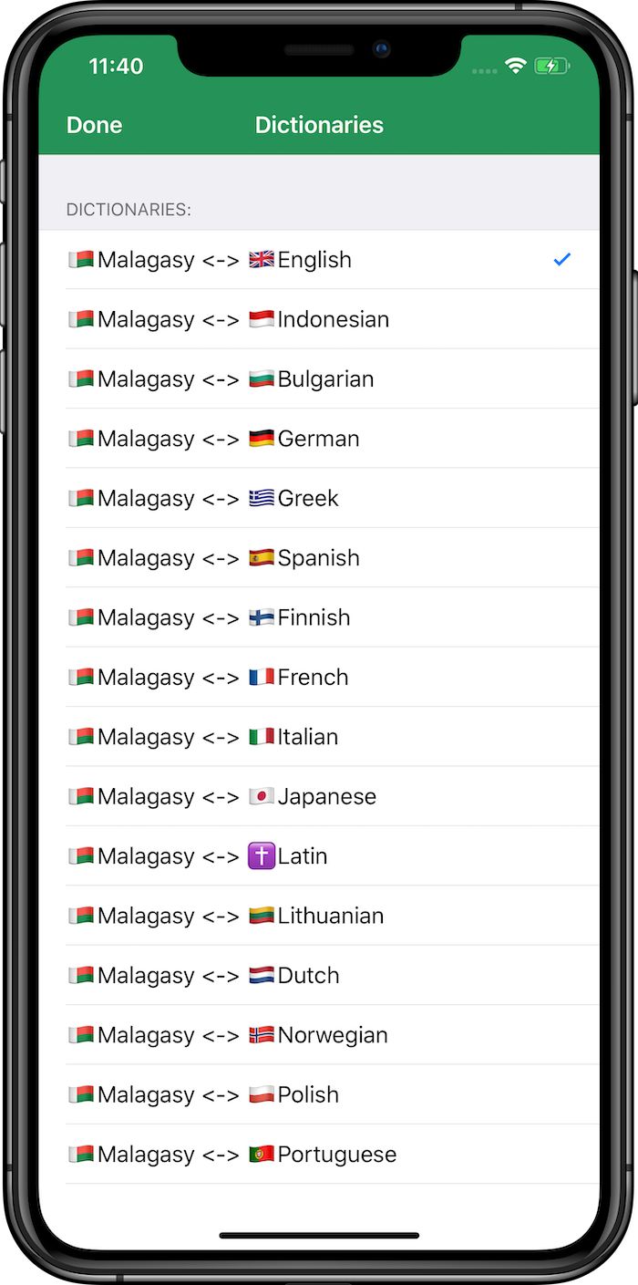Free multilingual Malagasy dictionary