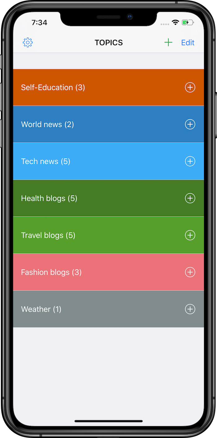 News Tracker iOS app