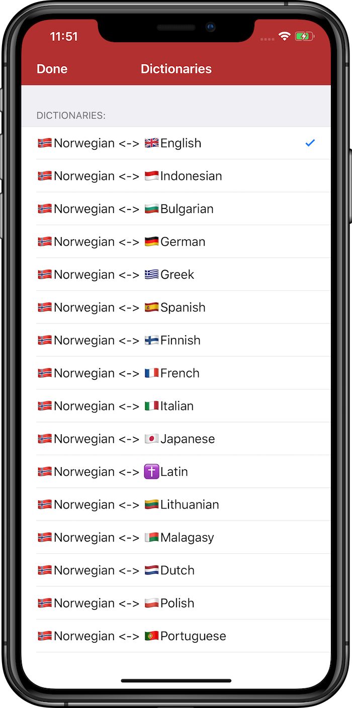 Free multilingual Norwegian dictionary