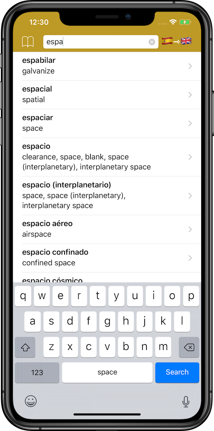 Spanish Dictionary - offline and multilingual