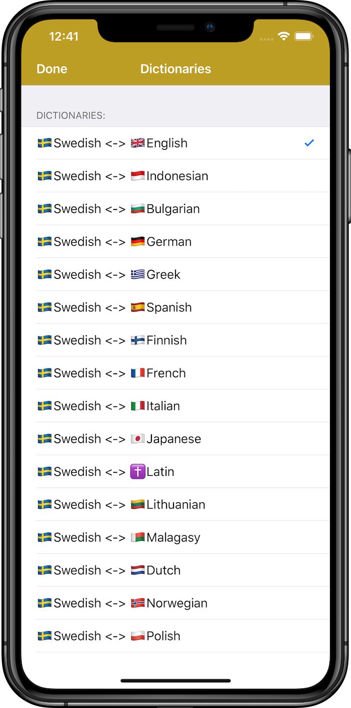 Free multilingual Swedish dictionary